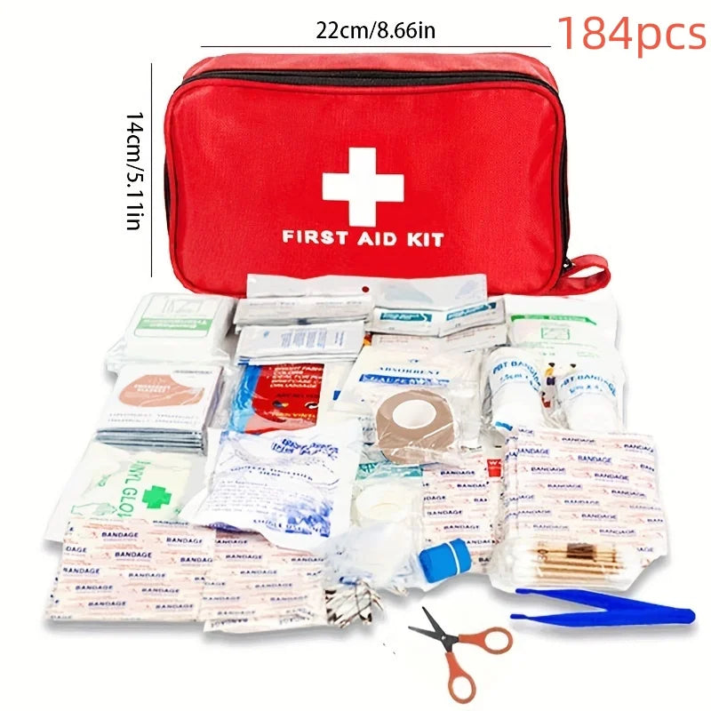 Portable Emergency First Aid Kit – Medical Bag for Home, Travel, Camping & Survival